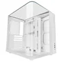 Mars Gaming MC-INFINIOLITE Caja Gaming ATX Semitorre Blanca - Diseño Infinity de Cristal Templado Curvado, Estructura Doble Cámara, Compatible con Refrigeración Líquida 240mm